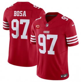 Wholesale Cheap Men\'s San Francisco 49ers #97 Nick Bosa Red 2023 F.U.S.E. With 1-Star C Patch Vapor Untouchable Limited Football Stitched Jersey