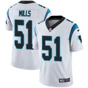 Wholesale Cheap Nike Panthers #51 Sam Mills White Men's Stitched NFL Vapor Untouchable Limited Jersey