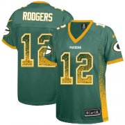 Wholesale Cheap Nike Packers #12 Aaron Rodgers Green Team Color Women's Stitched NFL Elite Drift Fashion Jersey