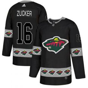 Wholesale Cheap Adidas Wild #16 Jason Zucker Black Authentic Team Logo Fashion Stitched NHL Jersey