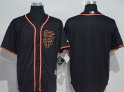 Wholesale Cheap Giants Blank Black New Cool Base Alternate Stitched MLB Jersey