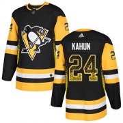Wholesale Cheap Adidas Penguins #24 Dominik Kahun Black Home Authentic Drift Fashion Stitched NHL Jersey