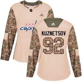Wholesale Cheap Adidas Capitals #92 Evgeny Kuznetsov Camo Authentic 2017 Veterans Day Women\'s Stitched NHL Jersey