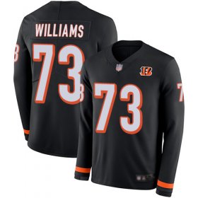 Wholesale Cheap Nike Bengals #73 Jonah Williams Black Team Color Men\'s Stitched NFL Limited Therma Long Sleeve Jersey