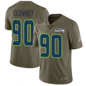 Wholesale Cheap Nike Seahawks #90 Jadeveon Clowney Olive Men\'s Stitched NFL Limited 2017 Salute to Service Jersey