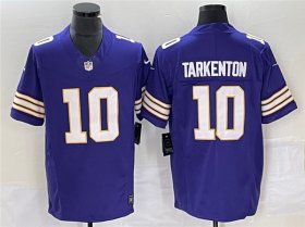Wholesale Cheap Men\'s Minnesota Vikings #10 Fran Tarkenton Purple 2023 F.U.S.E. Vapor Untouchable Limited Stitched Jersey
