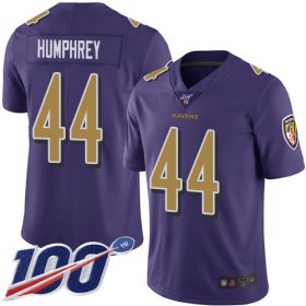 Wholesale Cheap Nike Ravens #44 Marlon Humphrey Purple Men\'s Stitched NFL Limited Rush 100th Season Jersey
