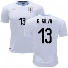 Wholesale Cheap Uruguay #13 G.Silva Away Soccer Country Jersey