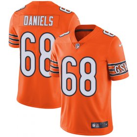 Wholesale Cheap Nike Bears #68 James Daniels Orange Men\'s Stitched NFL Limited Rush Jersey