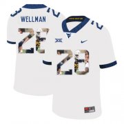 Wholesale Cheap West Virginia Mountaineers 28 Elijah Wellman White Fashion College Football Jersey