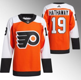 Cheap Men\'s Philadelphia Flyers #19 Garnet Hathaway 2023-24 Orange Stitched Jersey