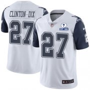 Wholesale Cheap Nike Cowboys #27 Ha Ha Clinton-Dix White Men's Stitched With Established In 1960 Patch NFL Limited Rush Jersey