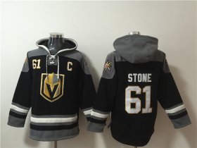 Wholesale Cheap Men\'s Vegas Golden Knights #61 Mark Stone Black Ageless Must-Have Lace-Up Pullover Hoodie