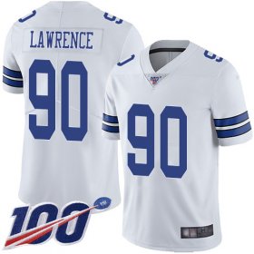 Wholesale Cheap Nike Cowboys #90 Demarcus Lawrence White Men\'s Stitched NFL 100th Season Vapor Limited Jersey