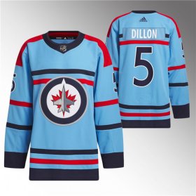 Cheap Men\'s Winnipeg Jets #5 Brenden Dillon Light Blue Anniversary Primegreen Stitched Jersey