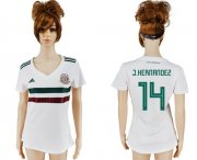 Wholesale Cheap Women's Mexico #14 J.Hernandez Away Soccer Country Jersey