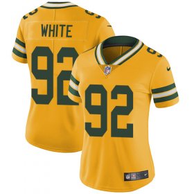 Wholesale Cheap Nike Packers #92 Reggie White Yellow Women\'s Stitched NFL Limited Rush Jersey