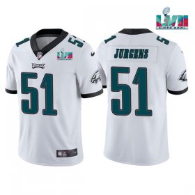 Wholesale Cheap Men\'s Philadelphia Eagles #51 Cam Jurgens White Super Bowl LVII Vapor Untouchable Limited Stitched Jersey