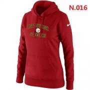 Wholesale Cheap Women's Nike Pittsburgh Steelers Heart & Soul Pullover Hoodie Red