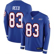 Wholesale Cheap Nike Bills #83 Andre Reed Royal Blue Team Color Men's Stitched NFL Limited Therma Long Sleeve Jersey