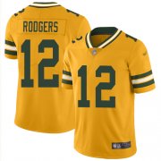 Wholesale Cheap Nike Packers #12 Aaron Rodgers Gold Men's Stitched NFL Limited Inverted Legend Jersey