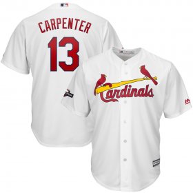 Wholesale Cheap St. Louis Cardinals #13 Matt Carpenter Majestic 2019 Postseason Official Cool Base Player Jersey White