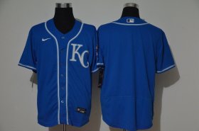 Wholesale Cheap Men\'s Kansas City Royals Blank Light Blue Stitched MLB Flex Base Nike Jersey