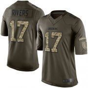 Wholesale Cheap Nike Chargers #17 Philip Rivers Green Men's Stitched NFL Limited 2015 Salute to Service Jersey