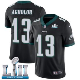 Wholesale Cheap Nike Eagles #13 Nelson Agholor Black Alternate Super Bowl LII Youth Stitched NFL Vapor Untouchable Limited Jersey