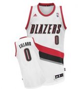Wholesale Cheap Portland Trail Blazers #0 Damian Lillard White Swingman Jersey