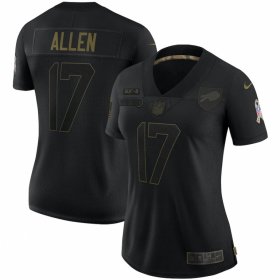 Cheap Buffalo Bills #17 Josh Allen Nike Women\'s 2020 Salute To Service Limited Jersey Black