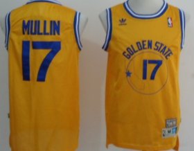 Wholesale Cheap Golden State Warriors #17 Chris Mullin Yellow Swingman Throwback Jersey