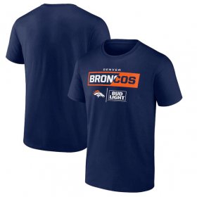 Wholesale Cheap Men\'s Denver Broncos Navy x Bud Light T-Shirt