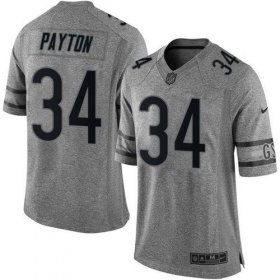 Wholesale Cheap Nike Bears #34 Walter Payton Gray Men\'s Stitched NFL Limited Gridiron Gray Jersey