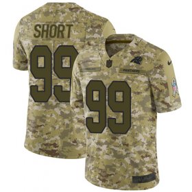 Wholesale Cheap Nike Panthers #99 Kawann Short Camo Men\'s Stitched NFL Limited 2018 Salute To Service Jersey