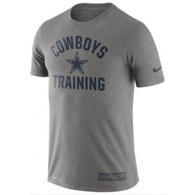 Wholesale Cheap Men\'s Dallas Cowboys Nike Heathered Gray Training Performance T-Shirt