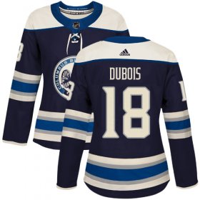 Wholesale Cheap Adidas Blue Jackets #18 Pierre-Luc Dubois Navy Alternate Authentic Women\'s Stitched NHL Jersey