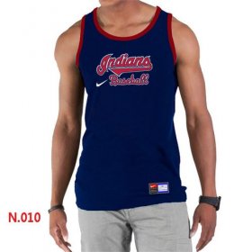 Wholesale Cheap Men\'s Nike Cleveland Indians Home Practice Tank Top Blue
