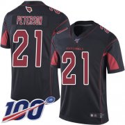 Wholesale Cheap Nike Cardinals #21 Patrick Peterson Black Men's Stitched NFL Limited Rush 100th Season Jersey