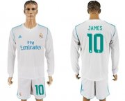 Wholesale Cheap Real Madrid #10 James White Home Long Sleeves Soccer Club Jersey