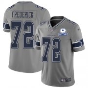 Wholesale Cheap Nike Cowboys #72 Travis Frederick Gray Men's Stitched With Established In 1960 Patch NFL Limited Inverted Legend Jersey