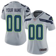 Wholesale Cheap Nike Seattle Seahawks Customized Grey Alternate Stitched Vapor Untouchable Limited Women's NFL Jersey