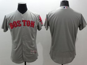 Wholesale Cheap Red Sox Blank Grey Flexbase Authentic Collection Stitched MLB Jersey