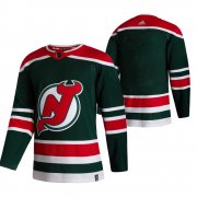 Wholesale Cheap New Jersey Devils Blank Green Men's Adidas 2020-21 Reverse Retro Alternate NHL Jersey