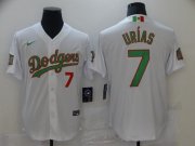Wholesale Cheap Men Los Angeles Dodgers 7 Urias White Game 2021 Nike MLB Jersey