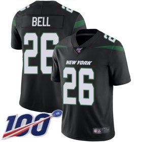 Wholesale Cheap Nike Jets #26 Le\'Veon Bell Black Alternate Youth Stitched NFL 100th Season Vapor Limited Jersey