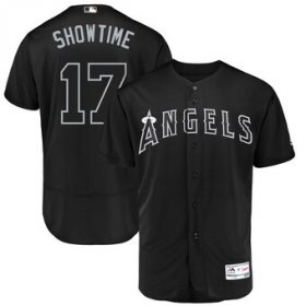 Wholesale Cheap Los Angeles Angels #17 Shohei Ohtani Showtime Majestic 2019 Players\' Weekend Flex Base Authentic Player Jersey Black