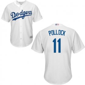 Men\'s A. J. Pollock White Home Jersey - #11 Baseball Los Angeles Dodgers Cool Base