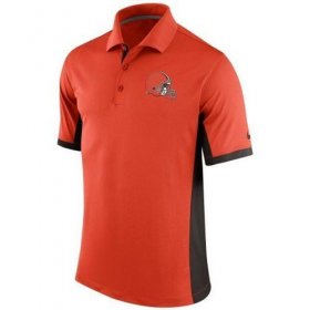 Wholesale Cheap Men\'s Nike NFL Cleveland Browns Orange Team Issue Polo