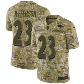Wholesale Cheap Nike Ravens #23 Tony Jefferson Camo Youth Stitched NFL Limited 2018 Salute to Service Jersey